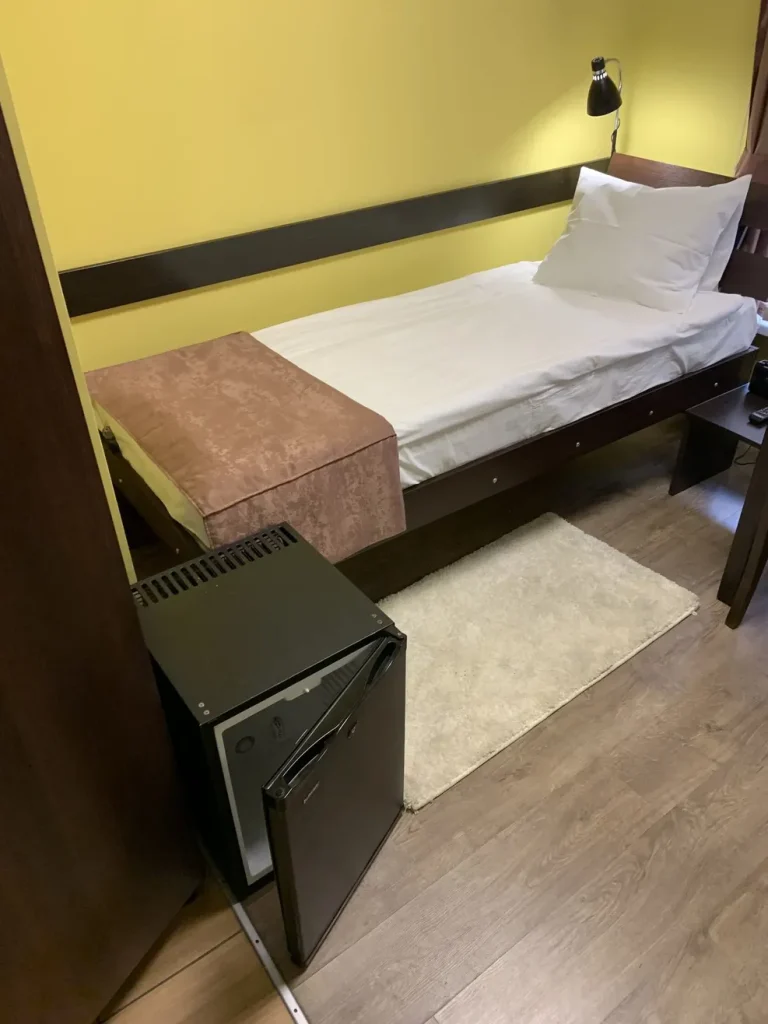 Accessible single room at Cisar Hotel, Lviv